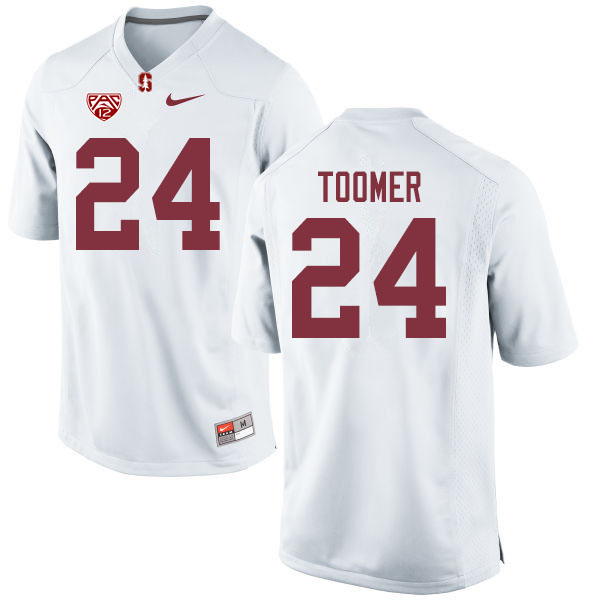 Men #24 Nicolas Toomer Stanford Cardinal College Football Jerseys Sale-White